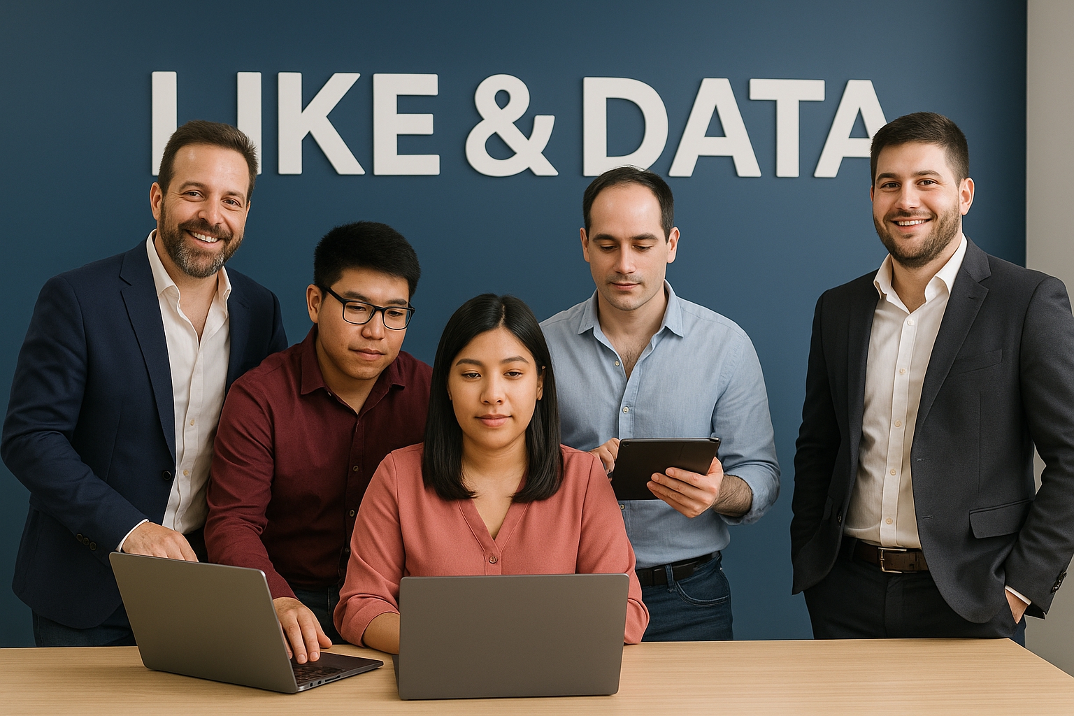 Equipo analizando datos en una sala de reuniones